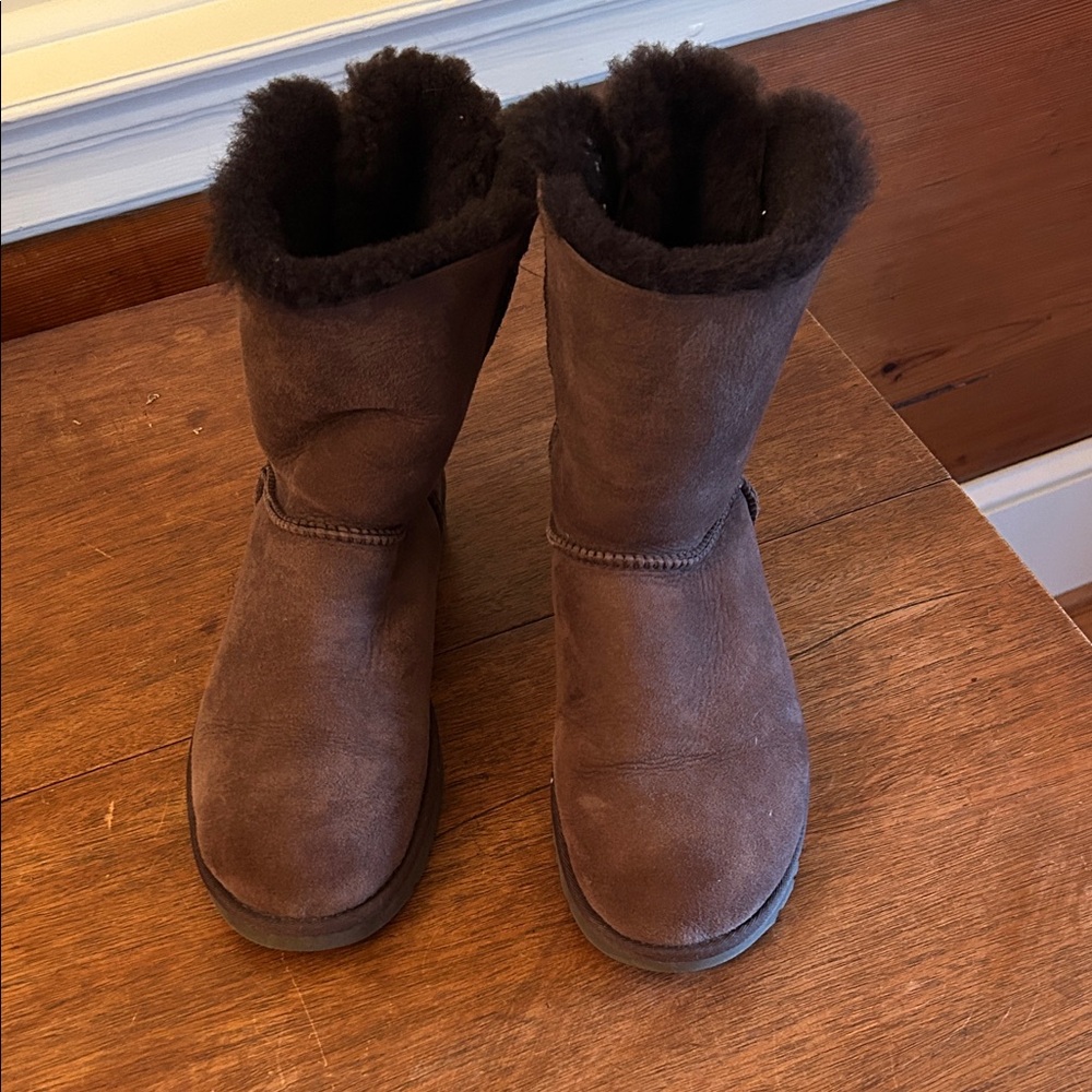 Ugg Chocolate Brown Boots with Bows